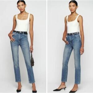 Reformation Liza Ultra High Rise Straight Jeans